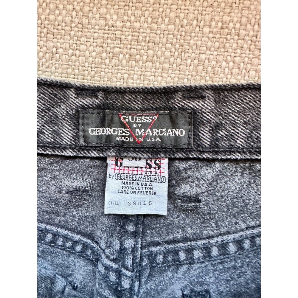 Vintage‎ Guess By Georges Marciano High-Waisted Black Denim Jeans Size 30 - Picture 3 of 7